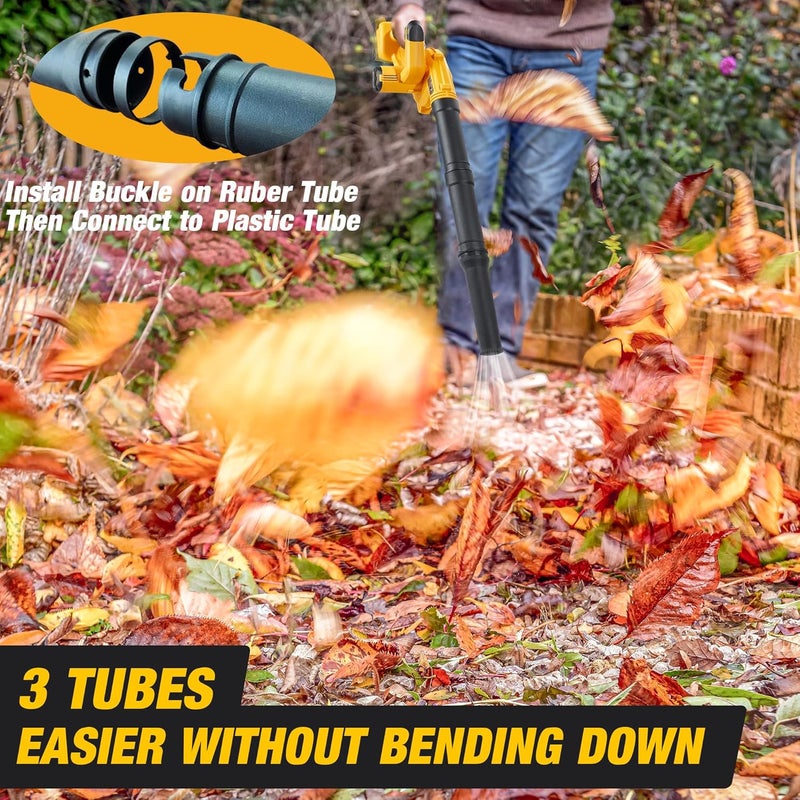 SUMYOUNG Cordless Leaf Blower for Dewalt 20V Max Battery,Electric Jobsite Air Blower with Brushless Motor,6 Variable Speed Up to 180MPH,2-in-1 Handle Electric Blower and Vacuum Cleaner(Battery Not Included) - Image 4